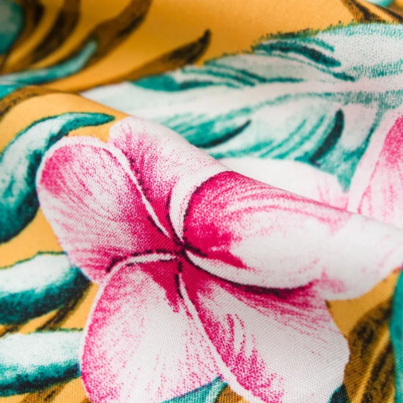 Poplin-Rayon-Flores-Rosas-y-Hojas-Verdes