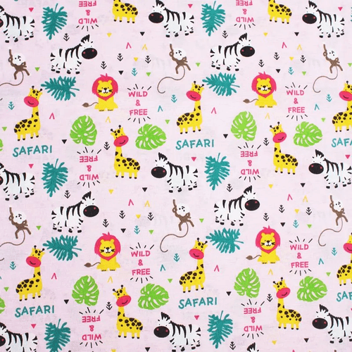 Poplin Wild & Free Fondo Rosa