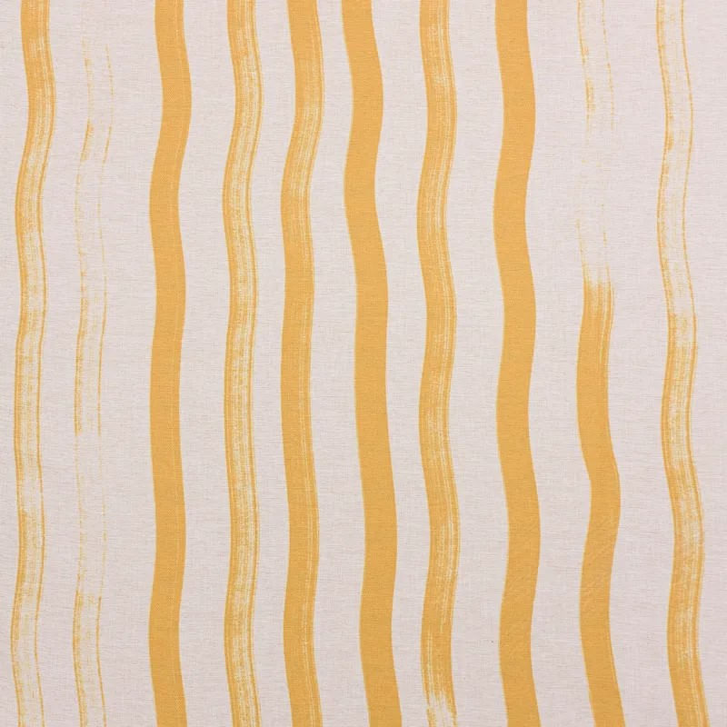Lino-Antimancha-Mantel-Lineas-Curvas-Mostaza