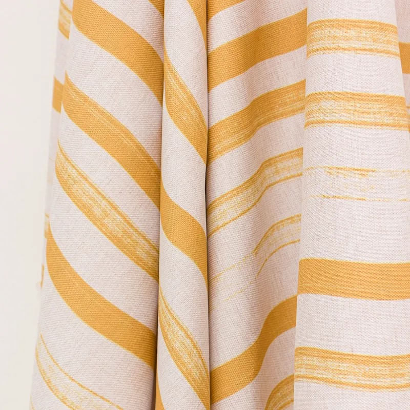 Lino-Antimancha-Mantel-Lineas-Curvas-Mostaza