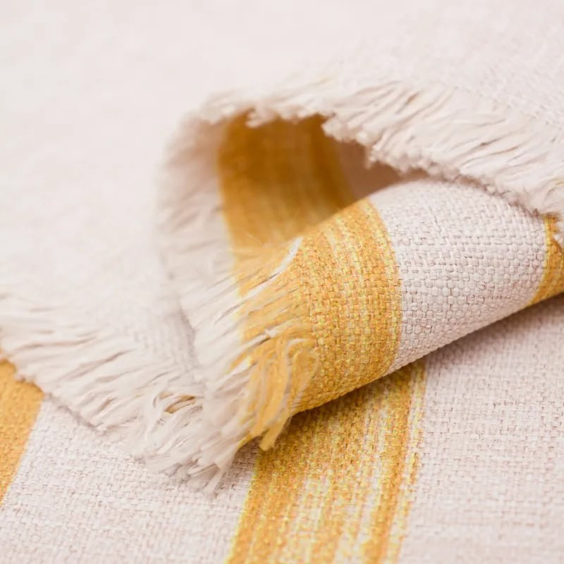 Lino-Antimancha-Mantel-Lineas-Curvas-Mostaza